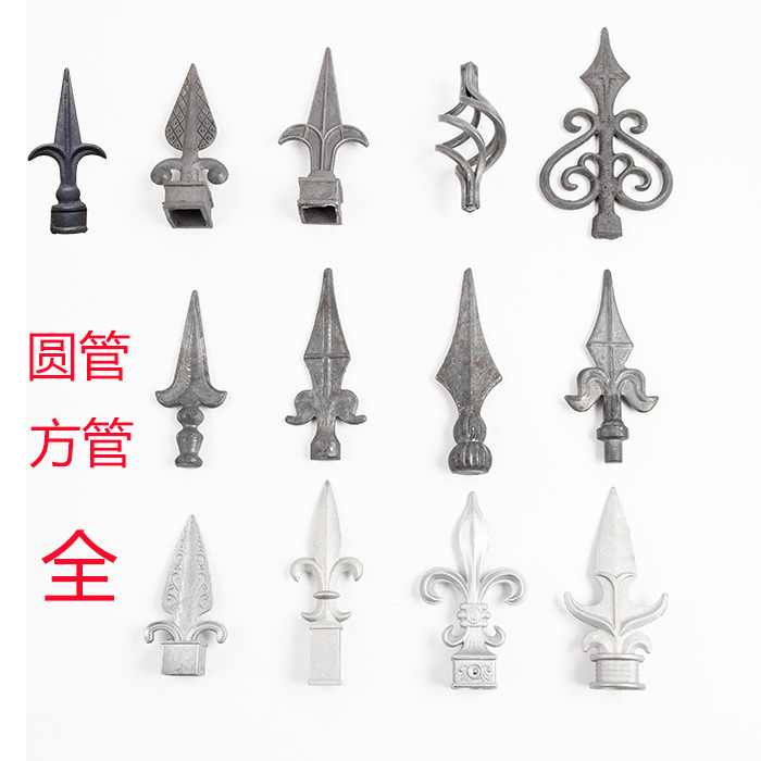 Wrought Iron Accessories, Forged Wrought Iron Gun Head, Spear Tip, Gun Tip, Spear Head, Non-Cast Iron Gate Fence Accessories, Iron Flower Material