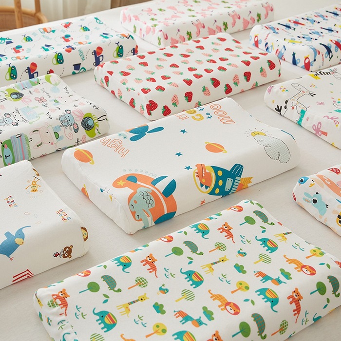 Натуральная латексная подушка для детей из Таиланда, мультяшная подушка для учеников, хлопковая подушка для младенцев оптом