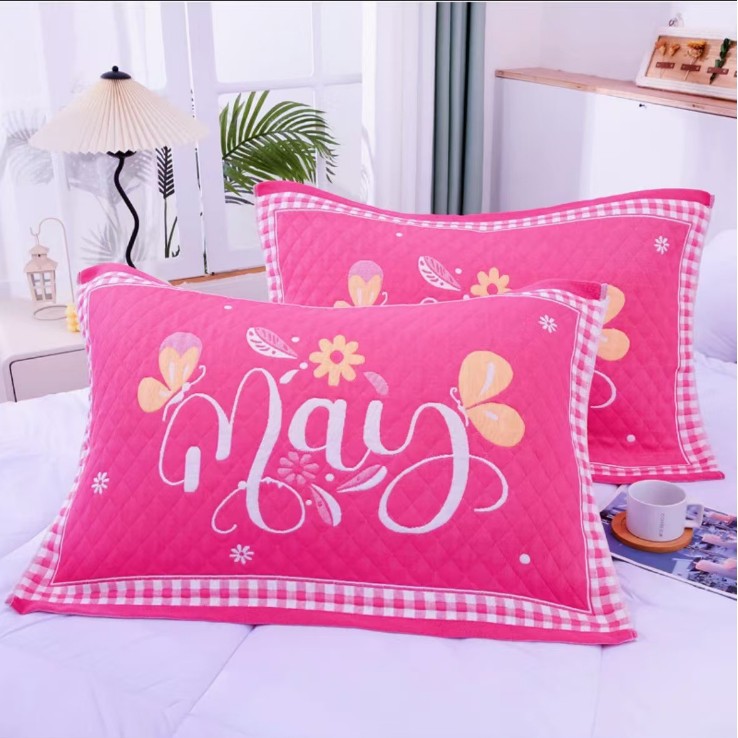 Cotton Pillow Towel Large Extra-large Thickened Three-layer Gauze Student Household Couple Dirty-resistant Sweat-absorbent Four Seasons Single Pillow Headscarf