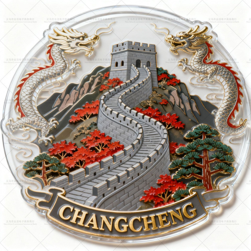 Acrylic China Scenic Refrigerator Magnet Great Wall Forbidden City West Lake Commemorative