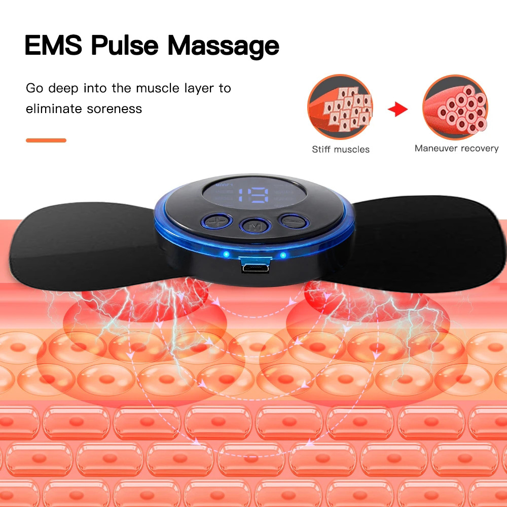 Micro Current Neck Massager Mini Massager Cervical Massager Shoulder and Neck Massager Portable Massage Paste