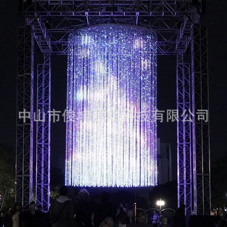 Exhibition Display 3D Matrix Chandelier Three-Dimensional Animation Light Cube Led Visual Programming Curtain Screen Light Creative Ornament Light