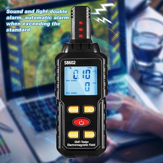Emf meter S8602 electromagnetic radiation tester with 2 luminous cat balls outside ghost hunting (classic style)