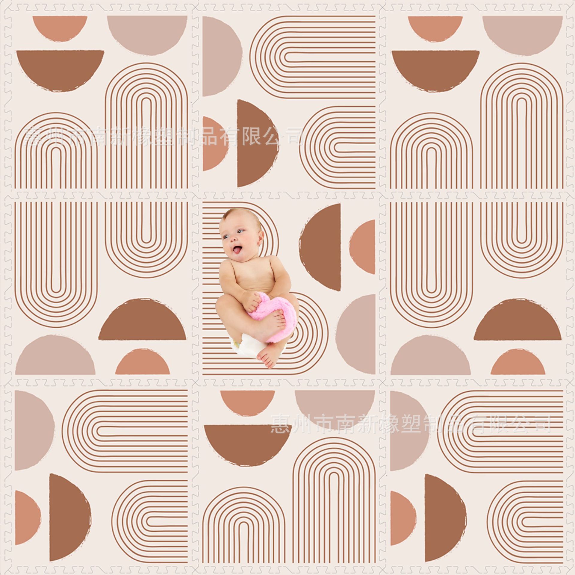 Boho Baby Factory Custom Foam Eva Splicing Coated Printed Pattern Floor Mat Climbing Mat 60X60 Crawling Mat