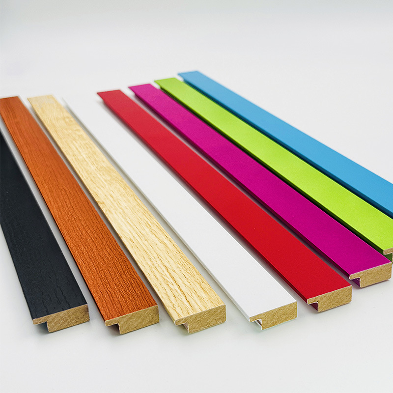 In-Stock Mdf Density Covered Lines Mirror Decorative Lines Desktop Art Display Wall Hanging Picture Frame Strips