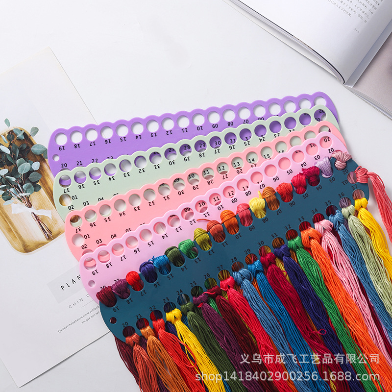 Cross stitch plastic threading board color winding board large hanging board embroidery tool threading board threading board