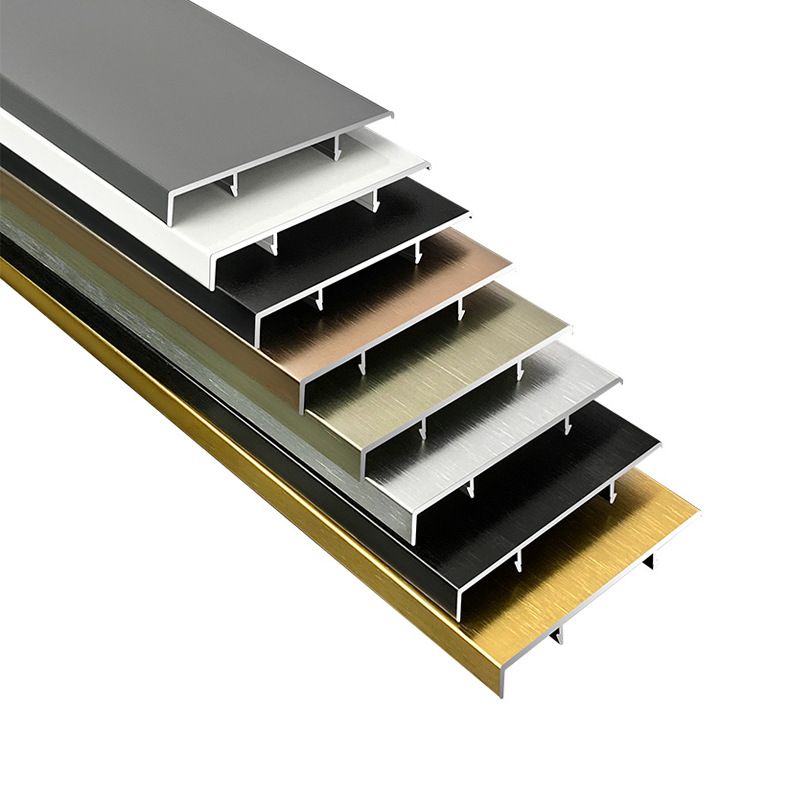 Aluminum Alloy Skirting Board Snap-On Extremely Narrow Brushed Engineering Skirting Board School Hotel Workwear Metal Skirting Board