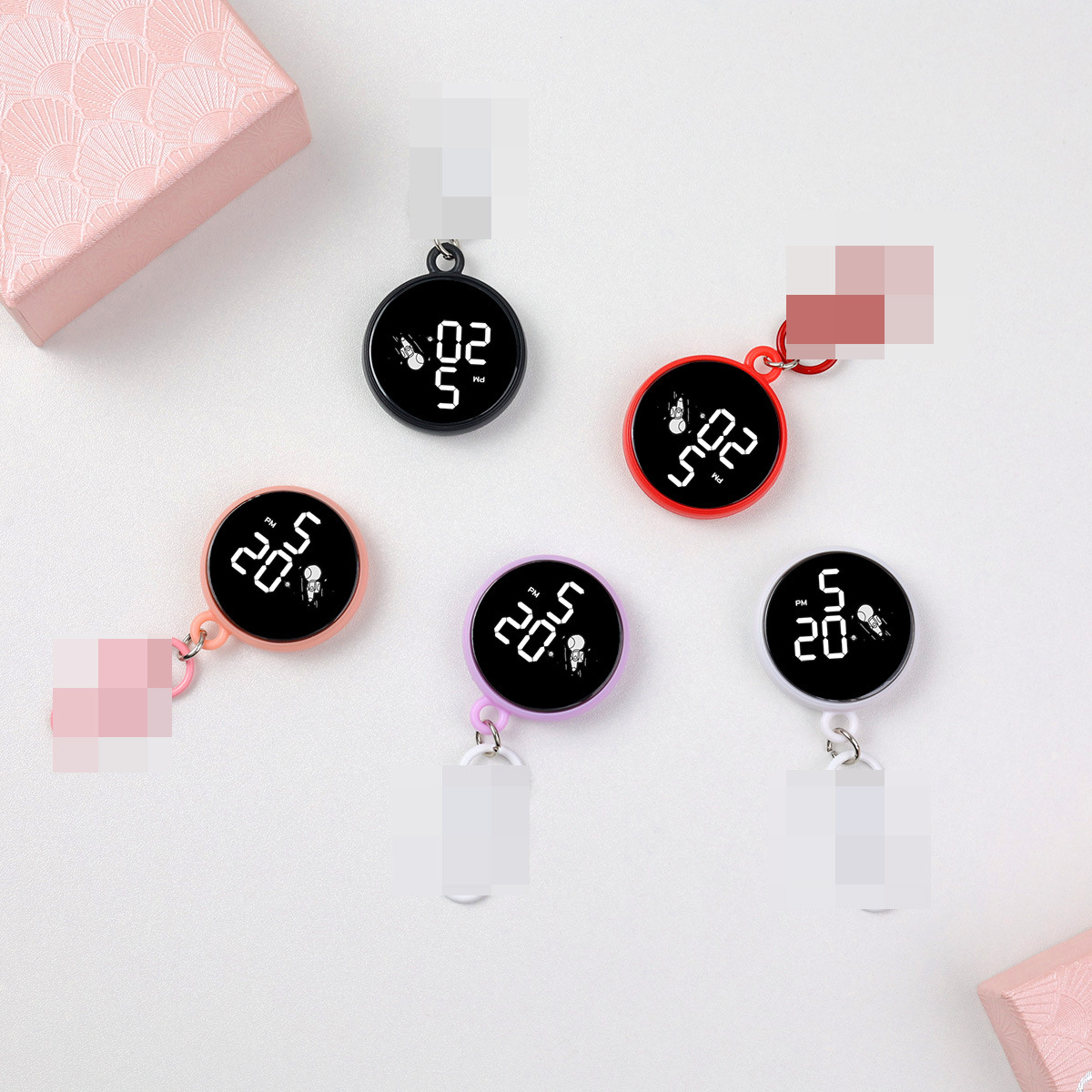 Милые мультяшные цветные подвесные цифровые часы, модные светодиодные водонепроницаемые часы с сенсорным управлением в подарок