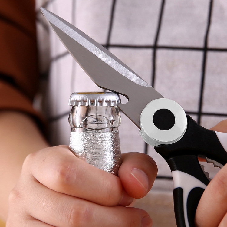 Fish Bone Panda Scissors Multifunctional Stainless Steel Strong Duck Fish Chicken Bone Scissors Food Scissors Kitchen Walnut Scissors