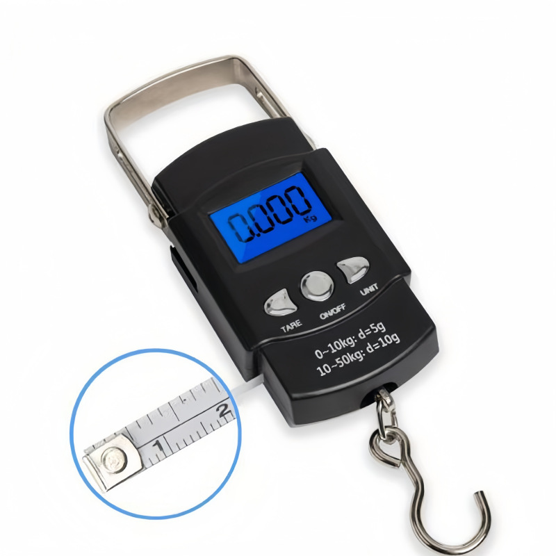 A09 50KG portable electronic scale tape measure electronic scale portable portable scale hanging scale express cross-border electronic scale
