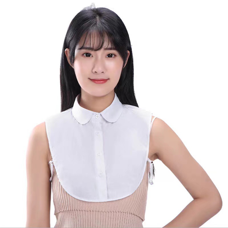 Pure Cotton fake collar women's fashion shirt collar autumn and winter spring Four Seasons universal Korean style decorative fake shirt saving fake collar