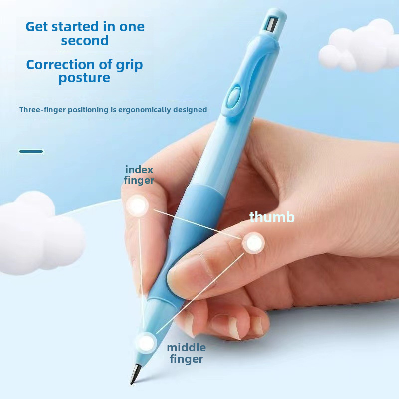 Tianzhuo dolphin positive posture movable pencil 2.0 thick refill excellent grip writing continuous elementary school children calligraphy practice automatic pen