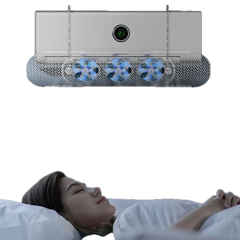 Hanging Air Conditioner with Fan Blades, Wind Deflector, Anti-Direct Blow, No Installation Required, Universal Air Outlet, Gree Hanging Windproof