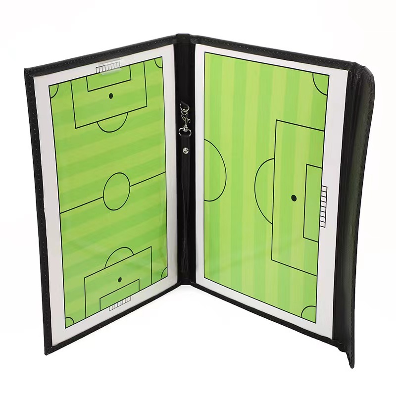 Football Tactical Board Foldable Magnetic Combat Board Football Tactical Sand Table Coach Teaching Board with Chess Piece Pen