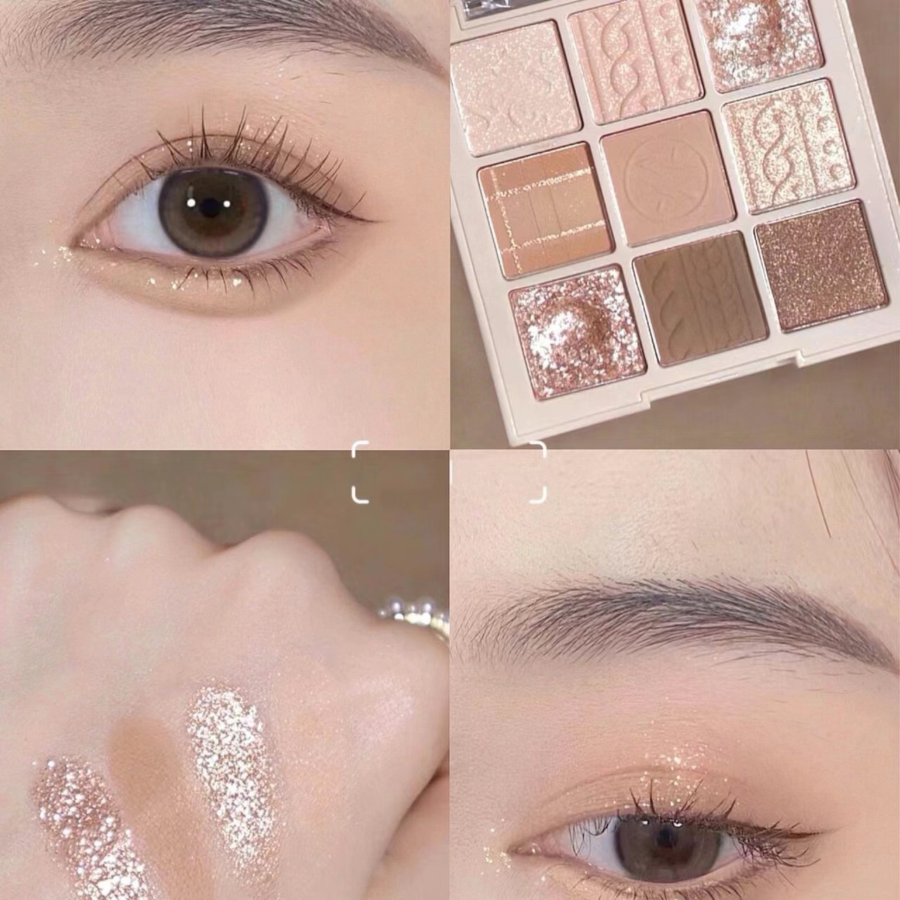 MUGELEEN sweater knitted eye shadow plate earth color matte orange brown pearl flash chocolate nine-color eye shadow