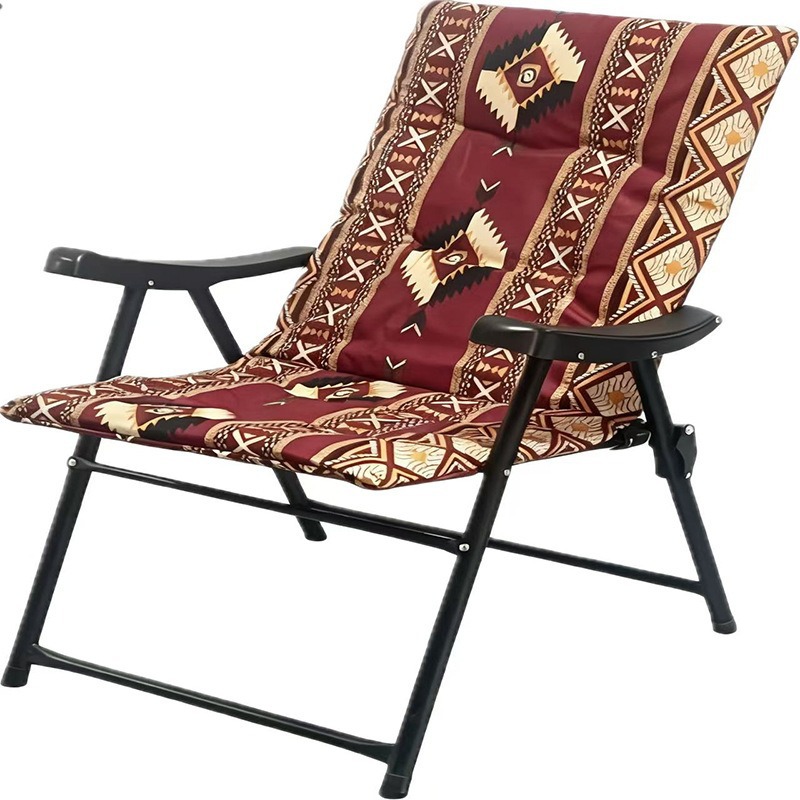 Dual-Purpose Chair, Outdoor Leisure Chair, Camping Chair, Folding Iron Cloth Chair, Camp Chair, Ethnic Style Special Chair, Home Chair