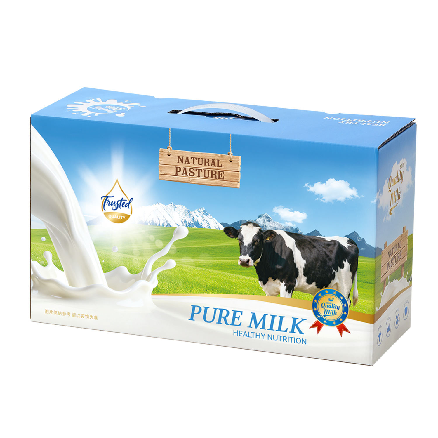 Spot Imported Milk Packaging Box Gift Box Fresh Milk Pure Milk 1L Universal Gift Box Suitcase Carton Empty Box