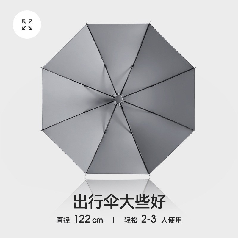 8 Bone Golf Umbrella Full Fiber Straight Rod Oversized Long Handle Umbrella Strong Wind-Resistant Automatic Advertising Umbrella Logo