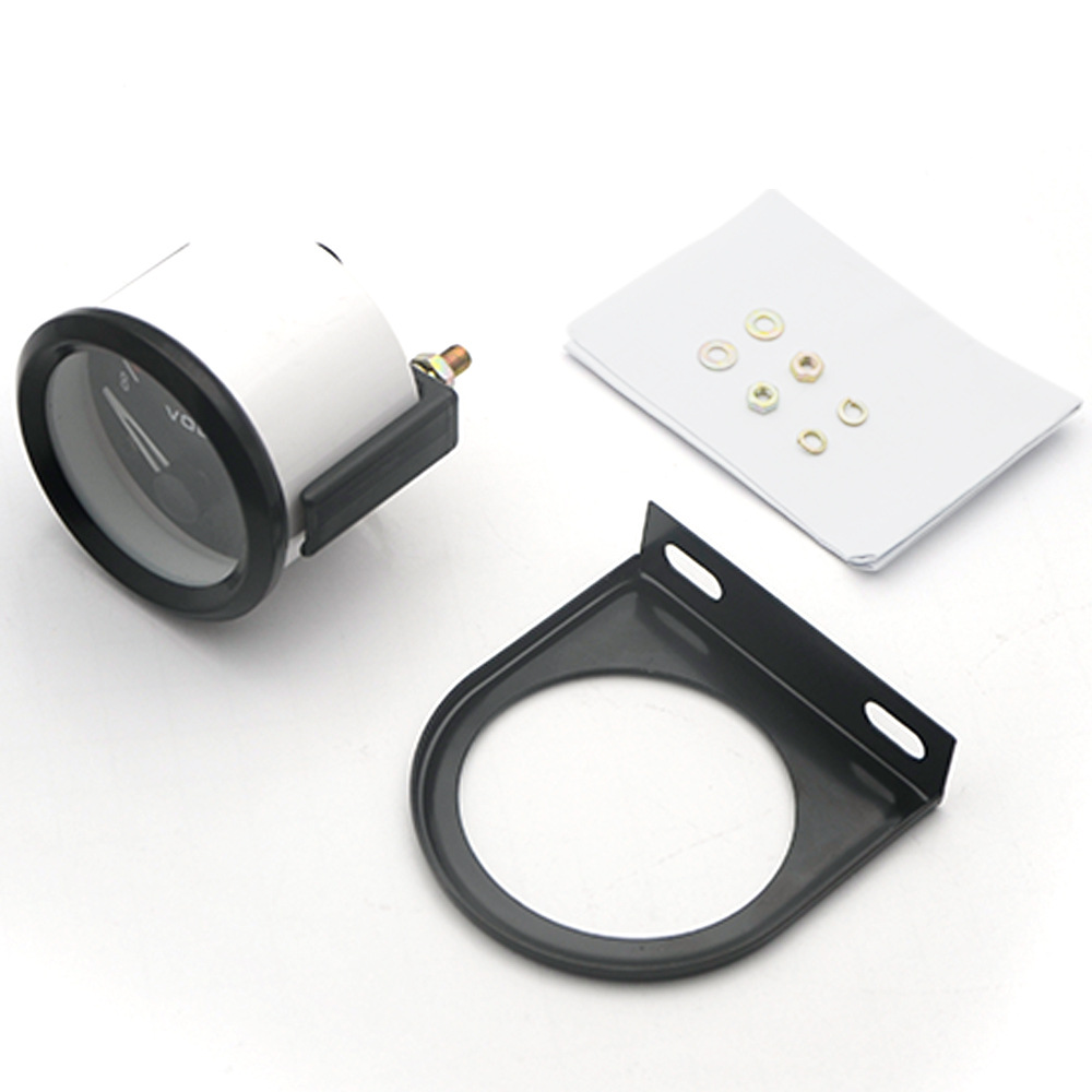 Cross-border hot sale 2-inch 52MM 12v black surface voltmeter car instrument modification instrument