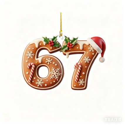 Cross-Border Hot Selling Sixseven Sixseven Santa Claus Acrylic Christmas Decorations Fun Digital梗 Decorations