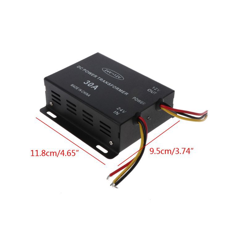 Car and Truck Power Converter 24V to 12V Step-Down Height to Low Inverter 5A-30A