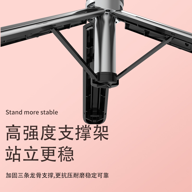 1m / 1.47m Mobile Phone Selfie Stick Bluetooth Remote All-In-One Floor Stand Bluetooth Selfie Stick