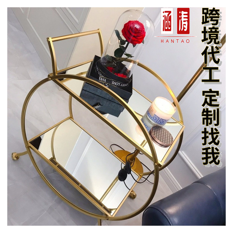 Кросс-бордерный производитель тележек, мобильная обеденная тележка для дома, многофункциональная отельная тележка, железная четырехколесная тележка для хранения