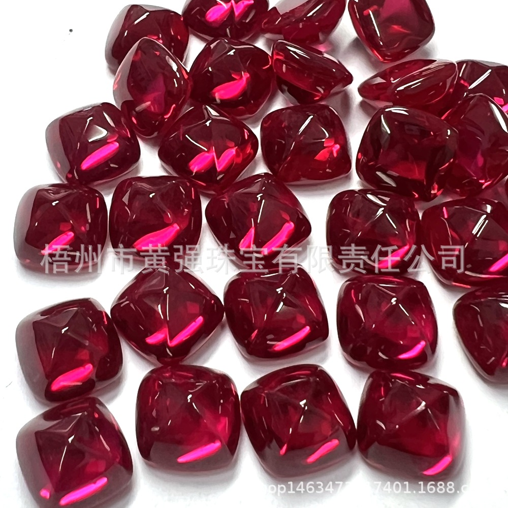 The ring surface green nano sugar tower fertilizer square 4x 4 5x 5 12x 12mm sharp crystal blue nano tower type 5# red corundum plain surface