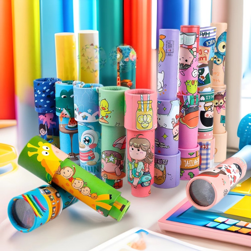 Large three-section kaleidoscope puzzle creative multi-prism science and education toys night market stall small gifts hot wholesale