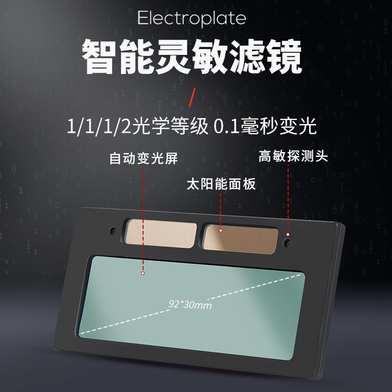 Intelligent Automatic Darkening Cowhide Welding Mask, Lightweight and Breathable, Can Be Worn with a Safety Helmet, Full Face Protection Argon Arc Welding Mask