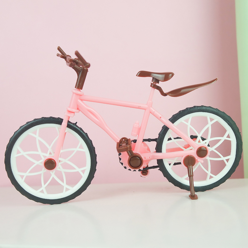 Girly Heart Artificial Bicycle Model Ornaments Mini bjd Doll Bicycle Play House Toys Photo Props