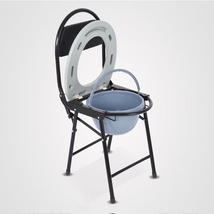 Factory wholesale toilet chair for the elderly and pregnant women folding toilet chair toilet stool movable toilet chair hard surface