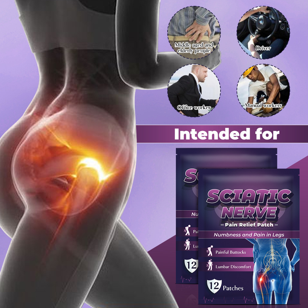 Sumifun Aliexpress Amazon Cross-Border Sciatic Nerve Acupoint Plaster Plaster 12 Patches/Bag K13601