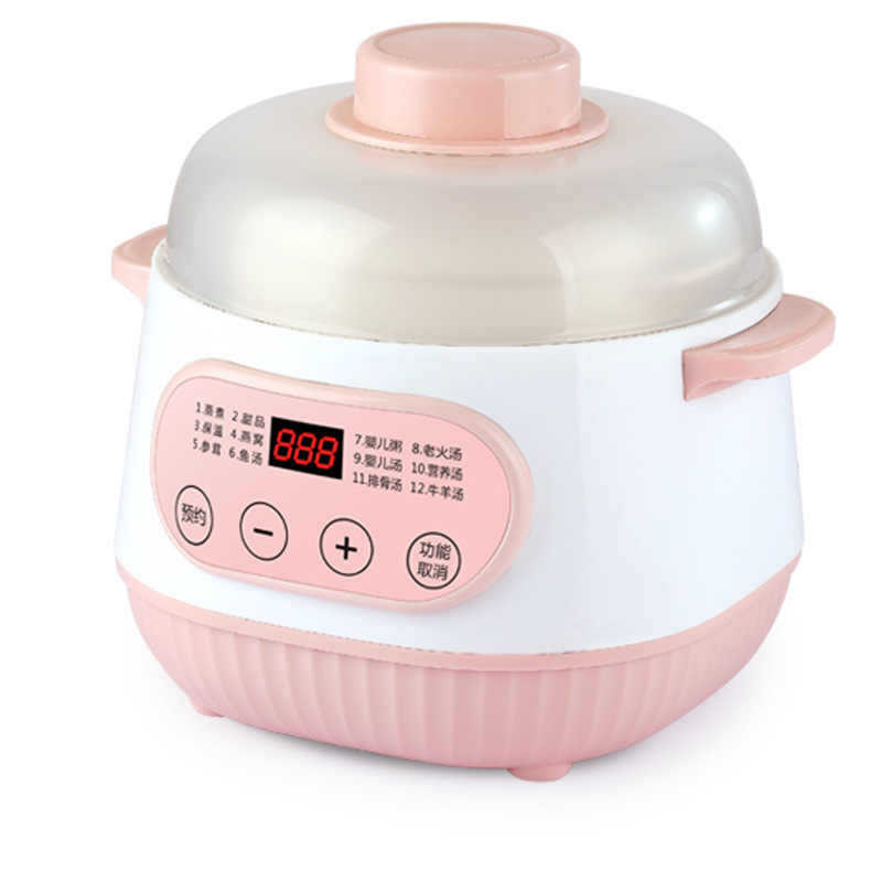 Electric Stew Pot, Baby Food Supplement, Automatic Soup Stew Pot, Household Multi-Functional Bird's Nest Water-Proof Stew and Porridge Ceramic Electric Stew Pot