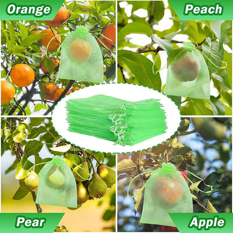 Amazon Fruit Protection Mesh Bag with Drawstring Fruit Protection Bags Bird-Proof and Insect-Proof Mesh Bag