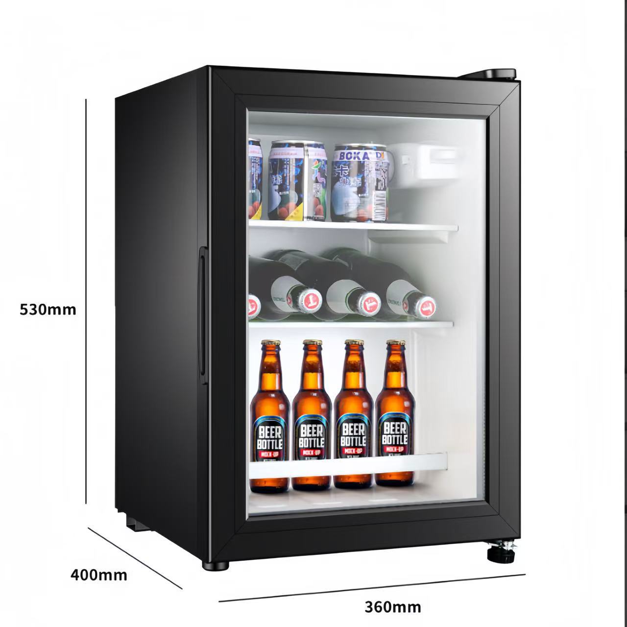 Meiling Mini Refrigerator Household Small Dormitory Mini Energy Saving Large Capacity Power Saving Single Door Hotel Room Refrigerated Refrigerator