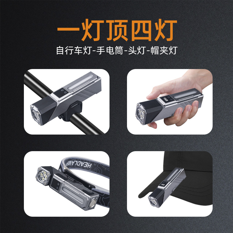 Cross-Border New Cob Soft Glue Sensor Headlight Outdoor Head-Mounted Rechargeable Led Multi-Angle Head-Mounted Flashlight