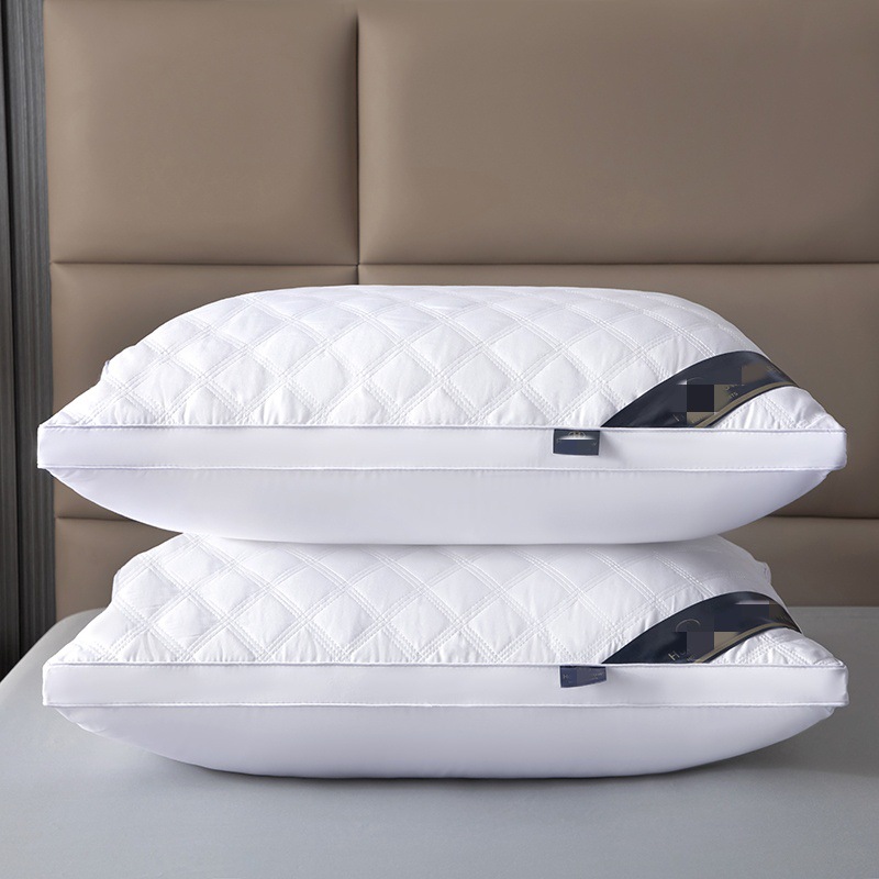 Подушка с трехлинейной решеткой, трехмерное ядро, подушка для звездочного отеля, домашняя подушка для шейного отдела, высокоэластичная перьевая бархатная подушка, подушка для студентов и мини-отелей