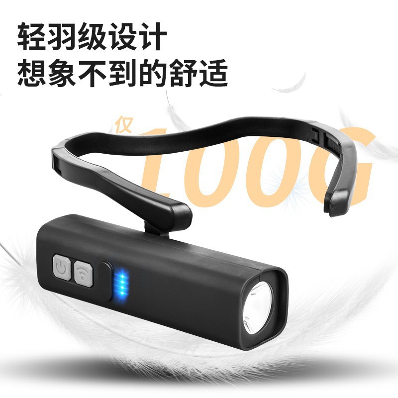 Outdoor Sensor Headlamp, Long-Lasting, Strong Light, Long-Range Lighting, Convenient for Night Running and Night Riding, Ear-Hook Headlamp