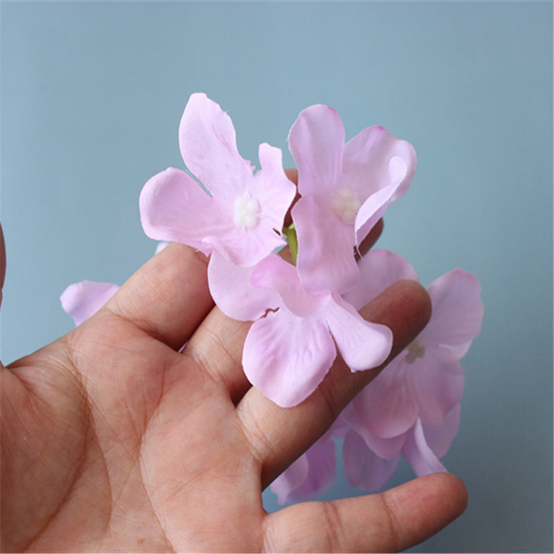 Cross-border custom simulation hydrangea wedding decoration eternal flower red background plant wall simulation hydrangea head