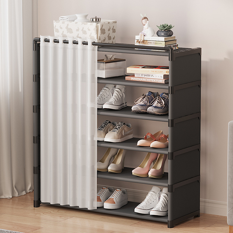 Shoe Rack Dormitory Simple Shoes Storage Cabinet Doorway Multi-layer Household Dustproof Shoe Box Indoor Home Large Capacity Shoe Cabinet