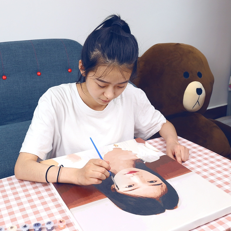 DIY Digital Oil Painting Customized Digital Oil Painting DIY Selfie Photo Gift DIY Oil Painting Coloring Painting Stylish