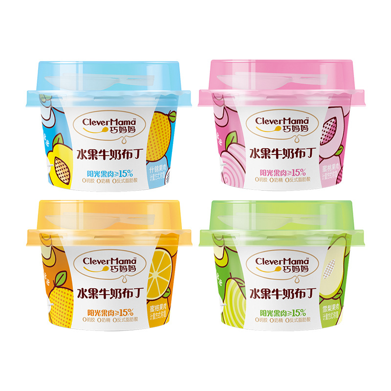 Qiao Mama 85g Pulp Milk Pudding Peach Assorted Souvenir Snacks Fruit Jelly Bulk