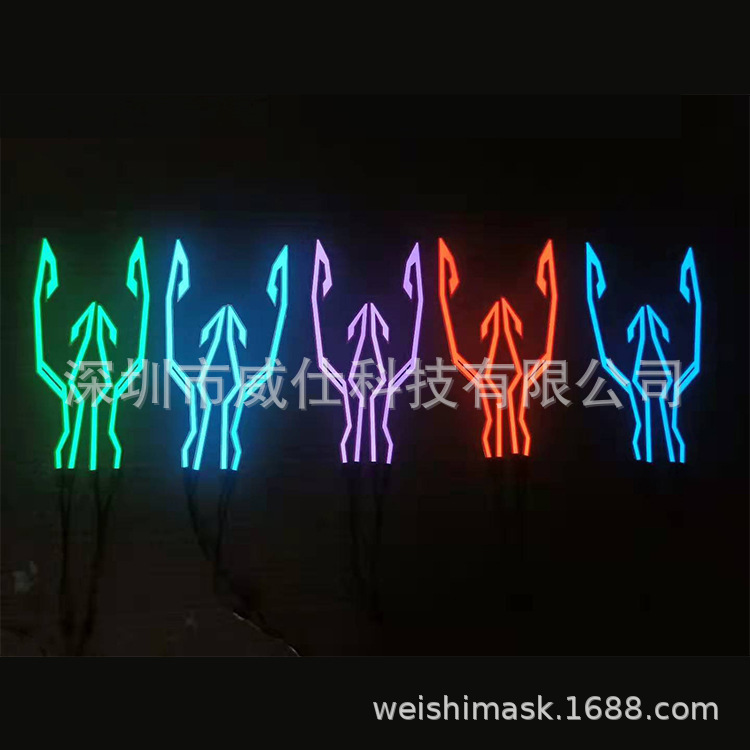 Cross-Border New el cold light sheet luminous helmet Strip motorcycle night riding helmet luminous strip luminous helmet light strip