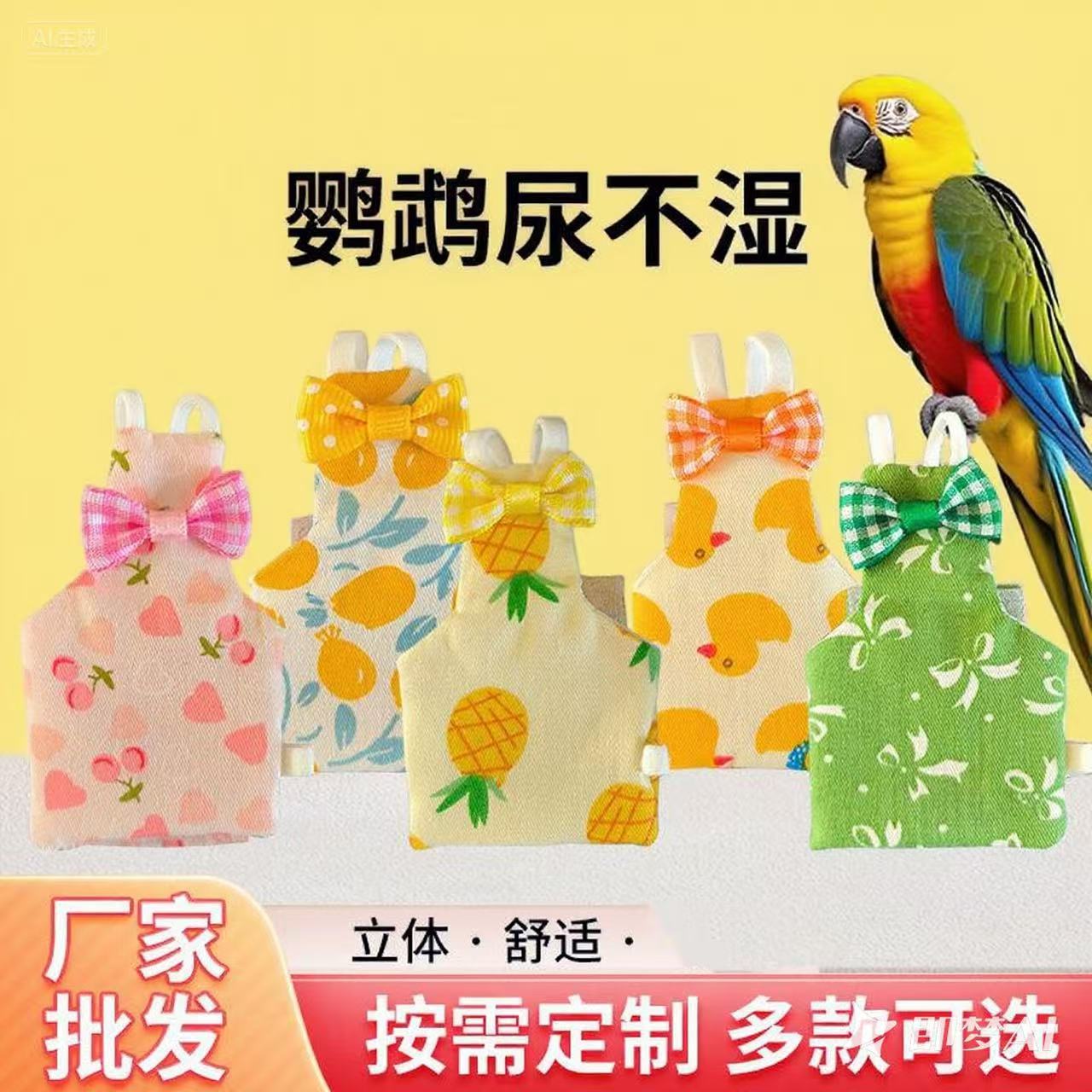 Подгузники для попугаев, мешки для экскрементов, одежда для волнистых попугаев, любовных птиц, корелл, специальные подгузники, регулируемые летные костюмы, принадлежности для попугаев