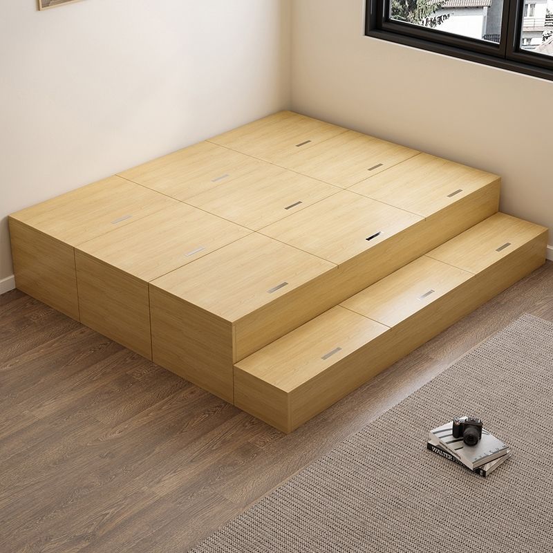 Маленькая многофункциональная японская татами кровать с ящиком для хранения, комбинация кровати, односпальная кровать, массив дерева