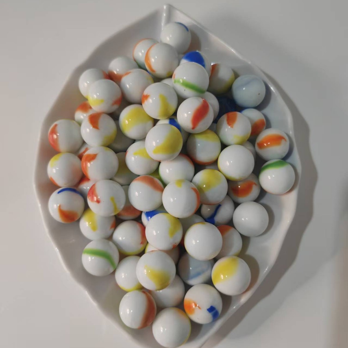 Glass Marbles, Colored Glass Balls, White Porcelain, Solid Color, 16mm, 13mm, Children's Game Machine Glass Balls, Marbles, Black and White