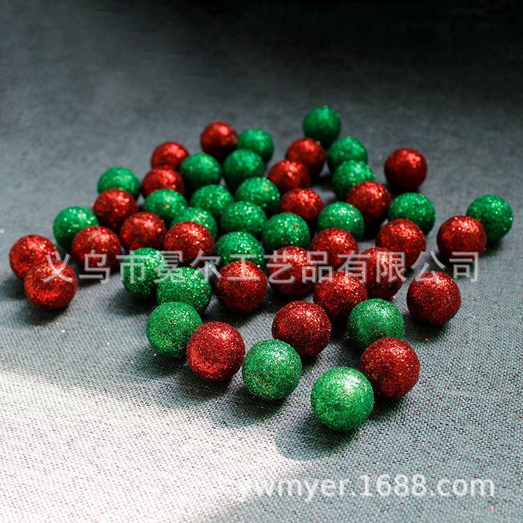 Gold Powder Foam Ball 1.8cm Christmas Ball Gold Powder Ball Christmas Gift Decoration Props Order