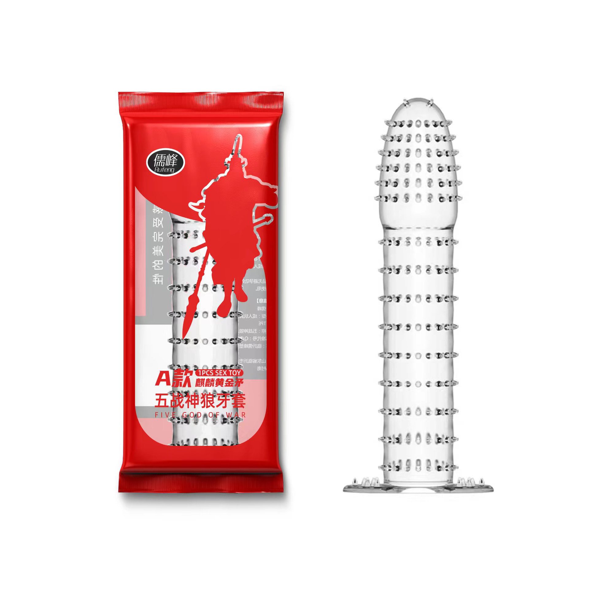 Rufeng Lang Tooth Braces Reusable Men's Liquid Silicone Crystal Penis Locking Ring Long-Lasting Sex Toy