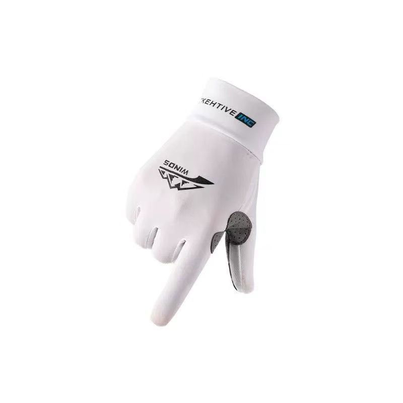 Summer gloves sunscreen thin breathable open finger gloves for men and women with outdoor riding fishing sports ice silk gloves